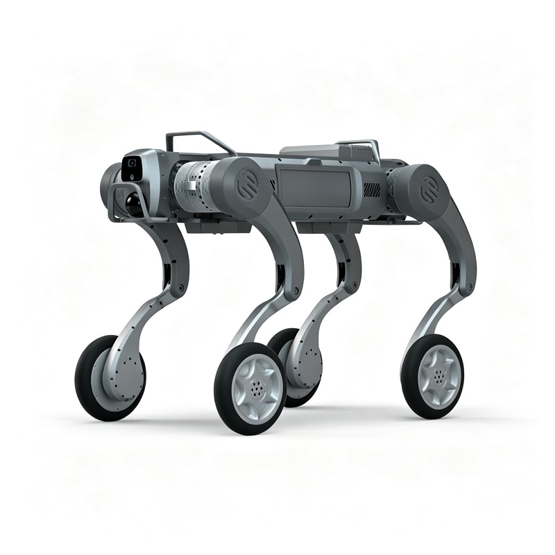 Sasis Robot Kaki Roda Hibrida Robot Anjing Berkaki Empat