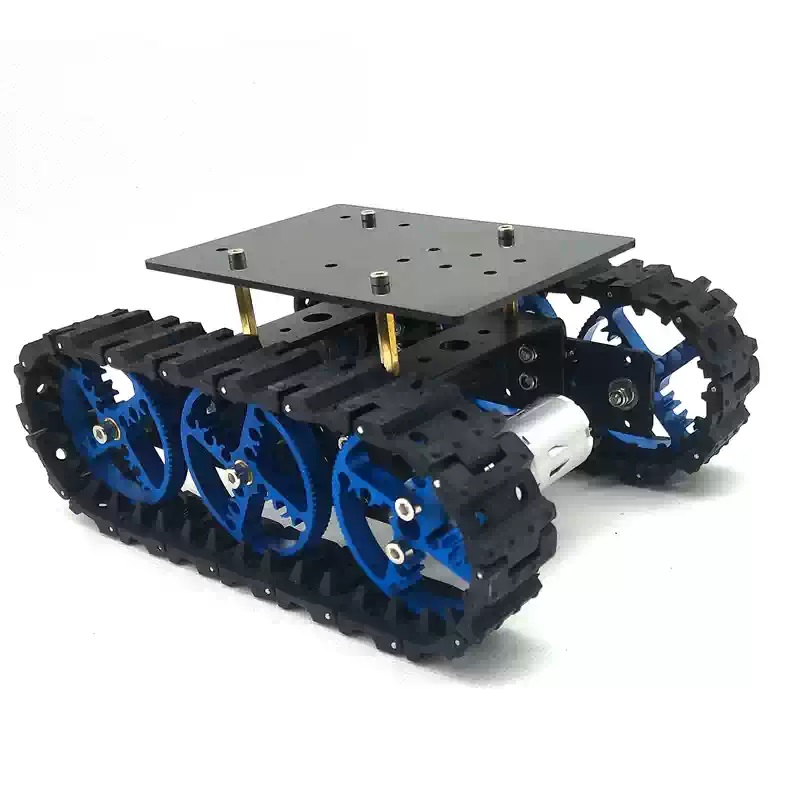 Sasis Robot Mini yang Dilacak Karet Cerdas